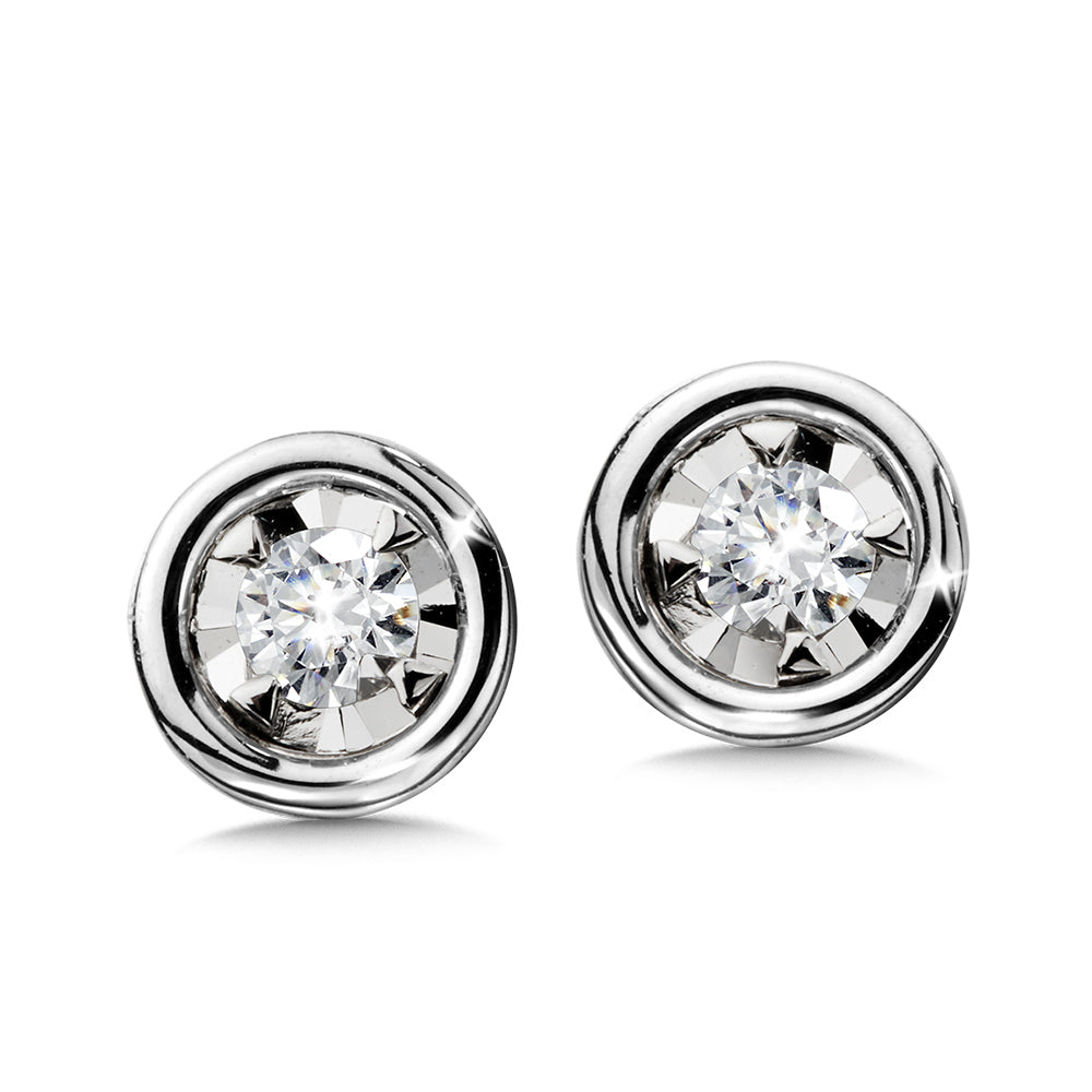 White Gold Diamond Earrings - Diamond Earrings