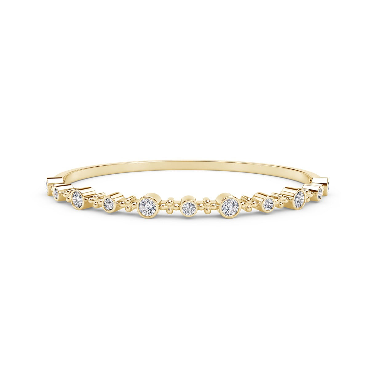 Yellow Gold Bangle & Forevermark Diamond Bangle Bracelet - Diamond Bracelets