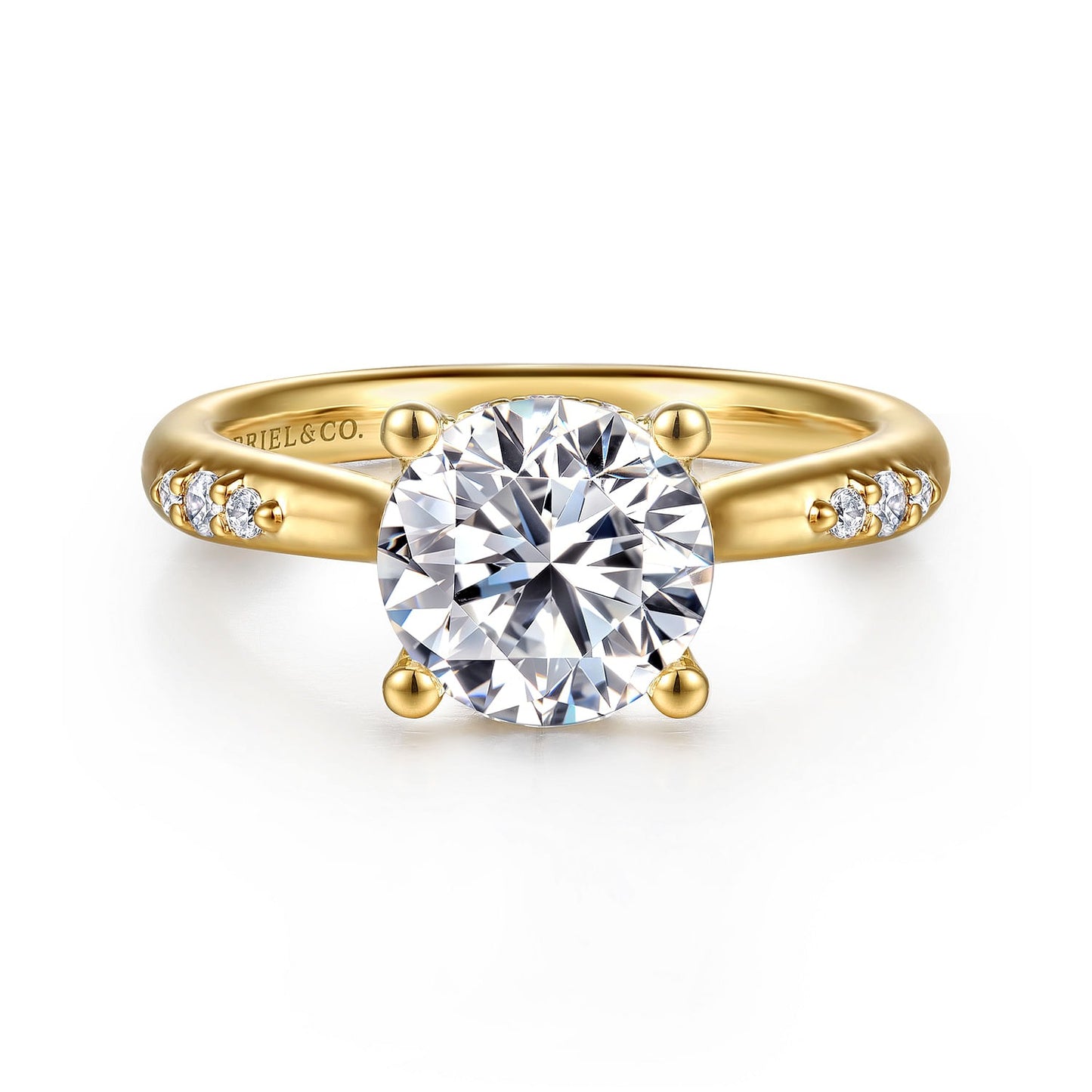 Gabriel & Co. Round Semi-Mount Engagement Ring - Diamond Semi-Mount Rings