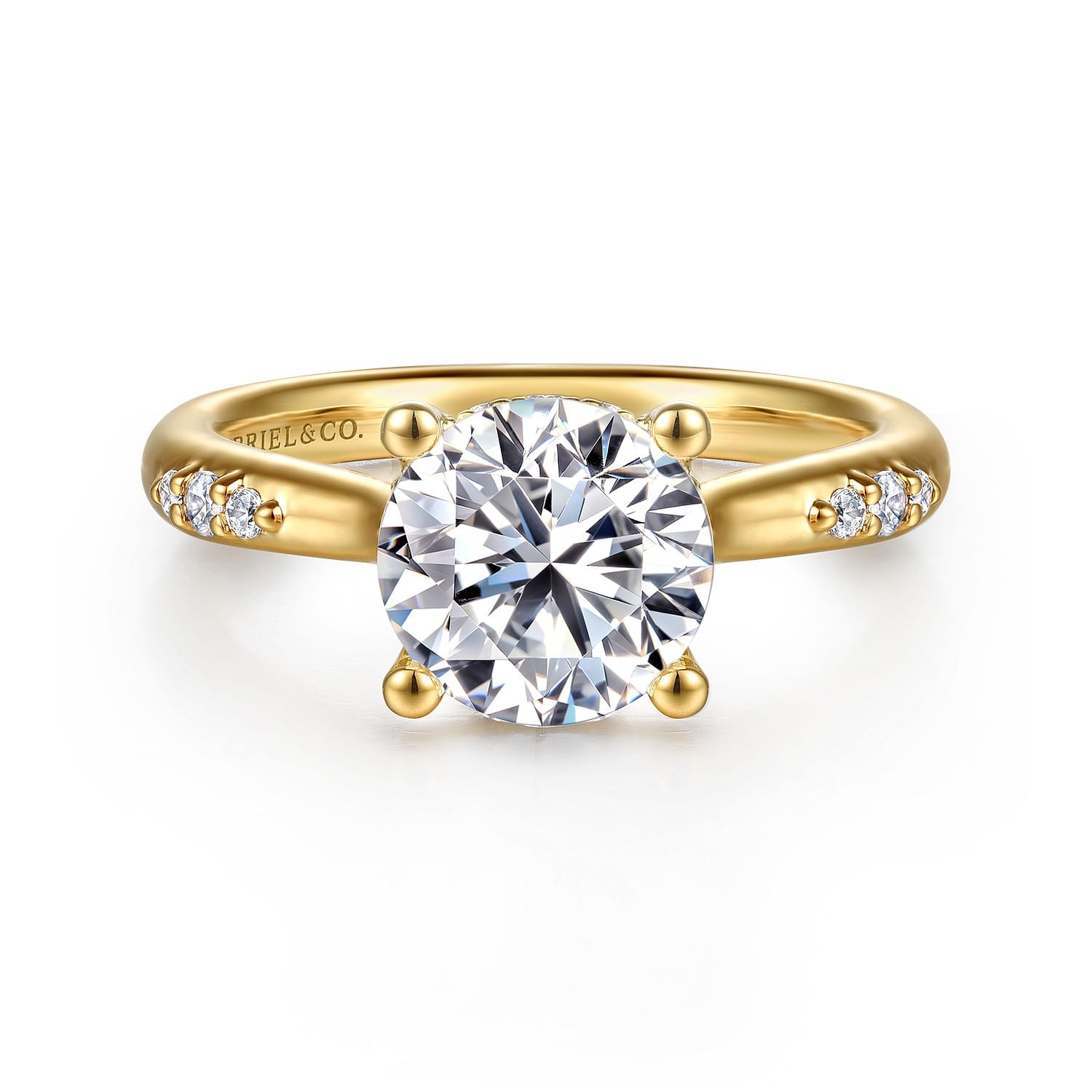 Gabriel & Co. Round Semi-Mount Engagement Ring - Diamond Semi-Mount Rings