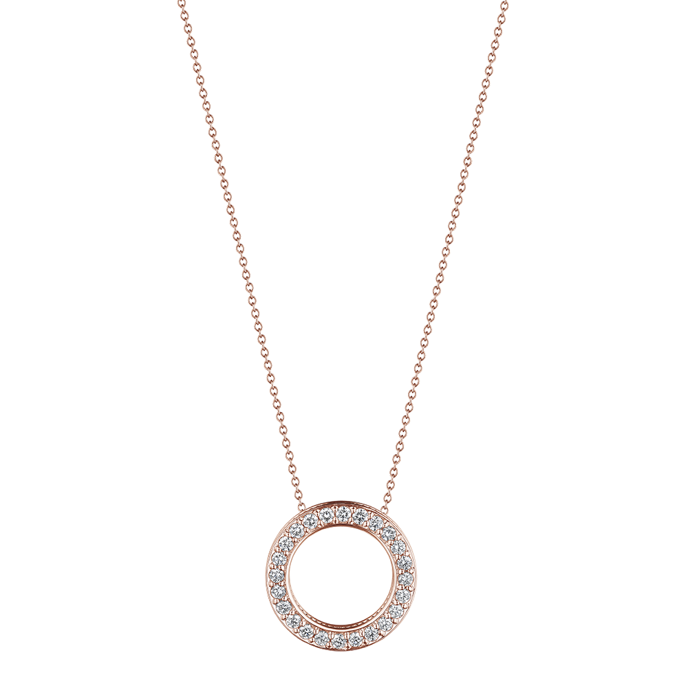 Verragio Rose Gold Diamond Circle Pendant