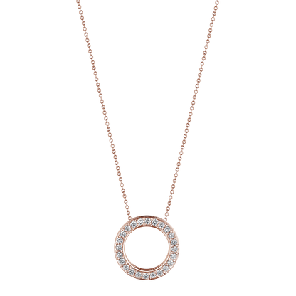 Verragio Rose Gold Diamond Circle Pendant