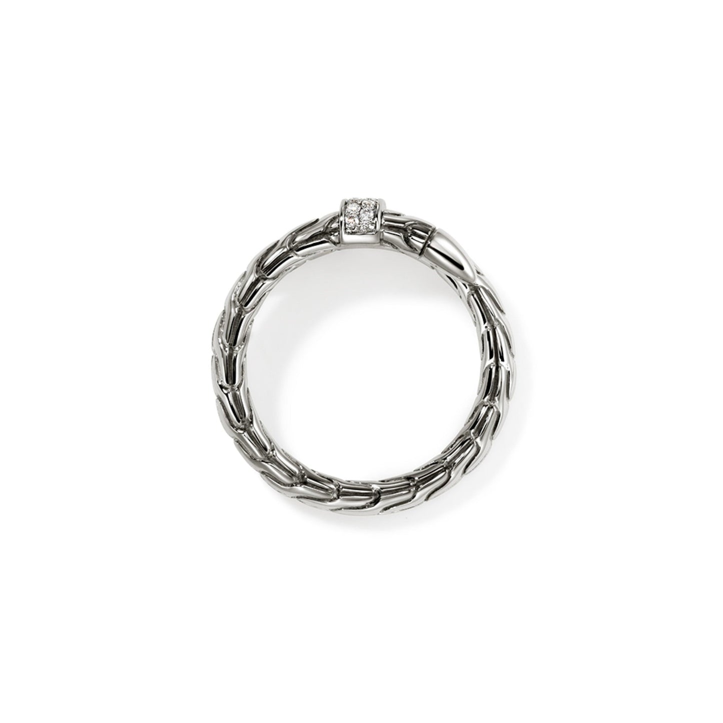 John Hardy Sterling Silver Diamond Spear Ring - Diamond Fashion Rings - Women's