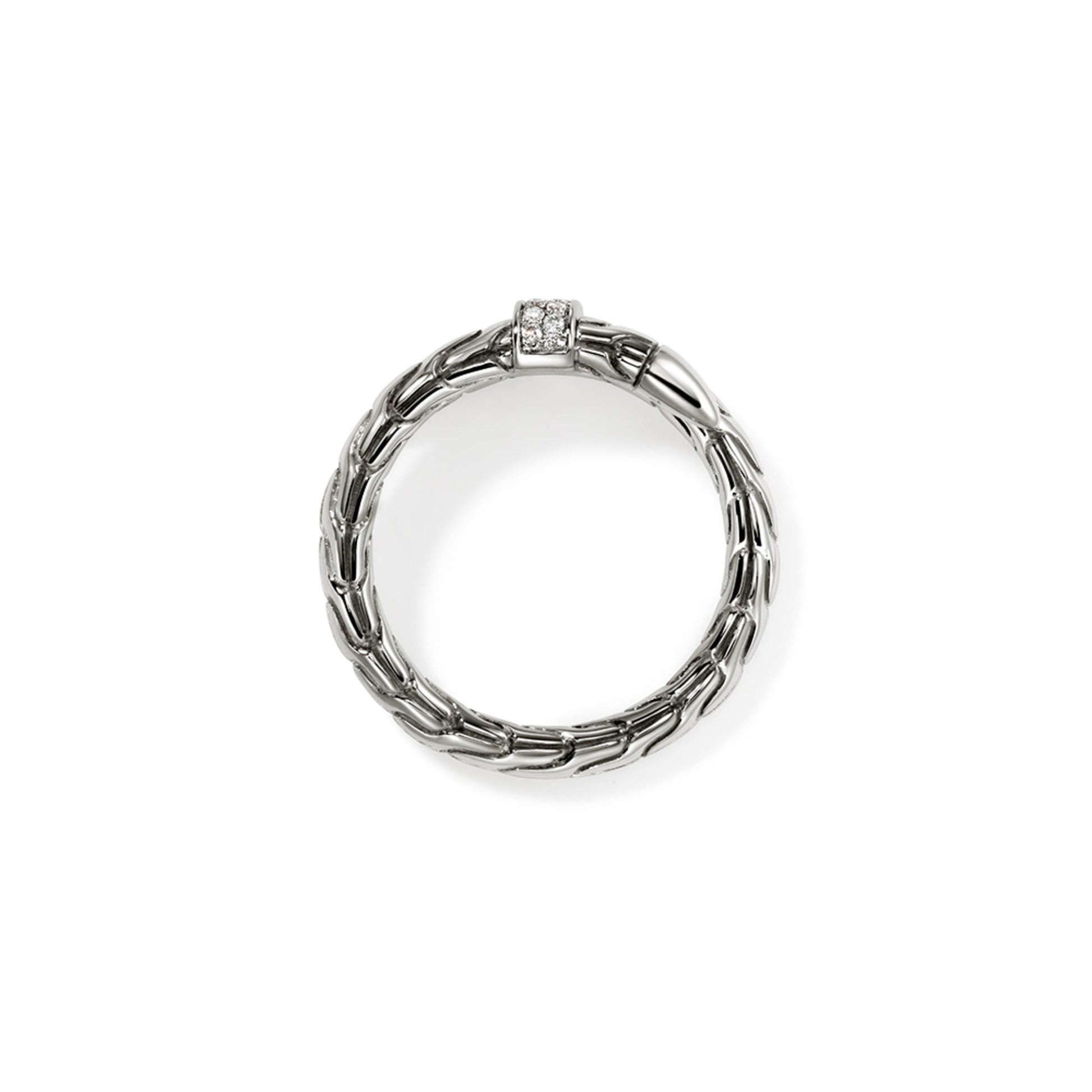 John Hardy Sterling Silver Diamond Spear Ring - Diamond Fashion Rings - Women's
