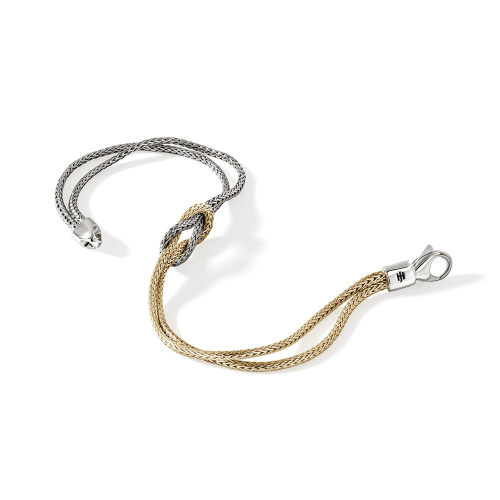 John Hardy Sterling Silver & Yellow Gold Love Knot Bracelet