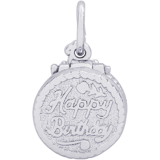 Rembrandt Happy Birthday Charm - Silver Charms