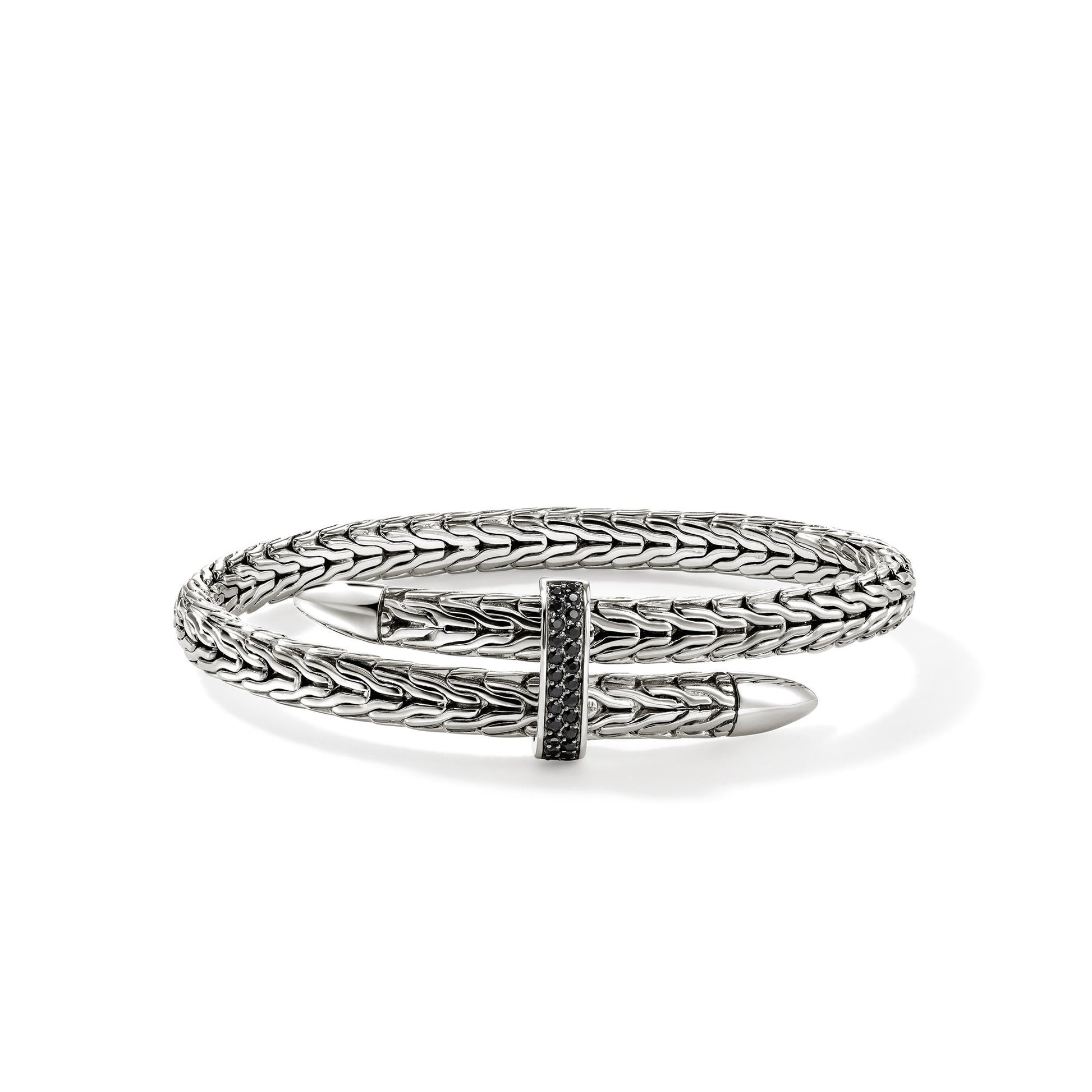 John Hardy Sterling Silver Black Sapphire Spear Flex Cuff - Colored Stone Bracelets