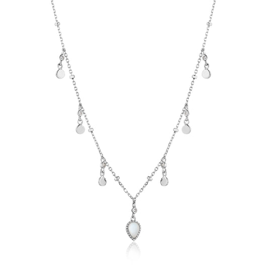 Ania Haie Silver Dream Drop Discs Necklace - Silver Necklace