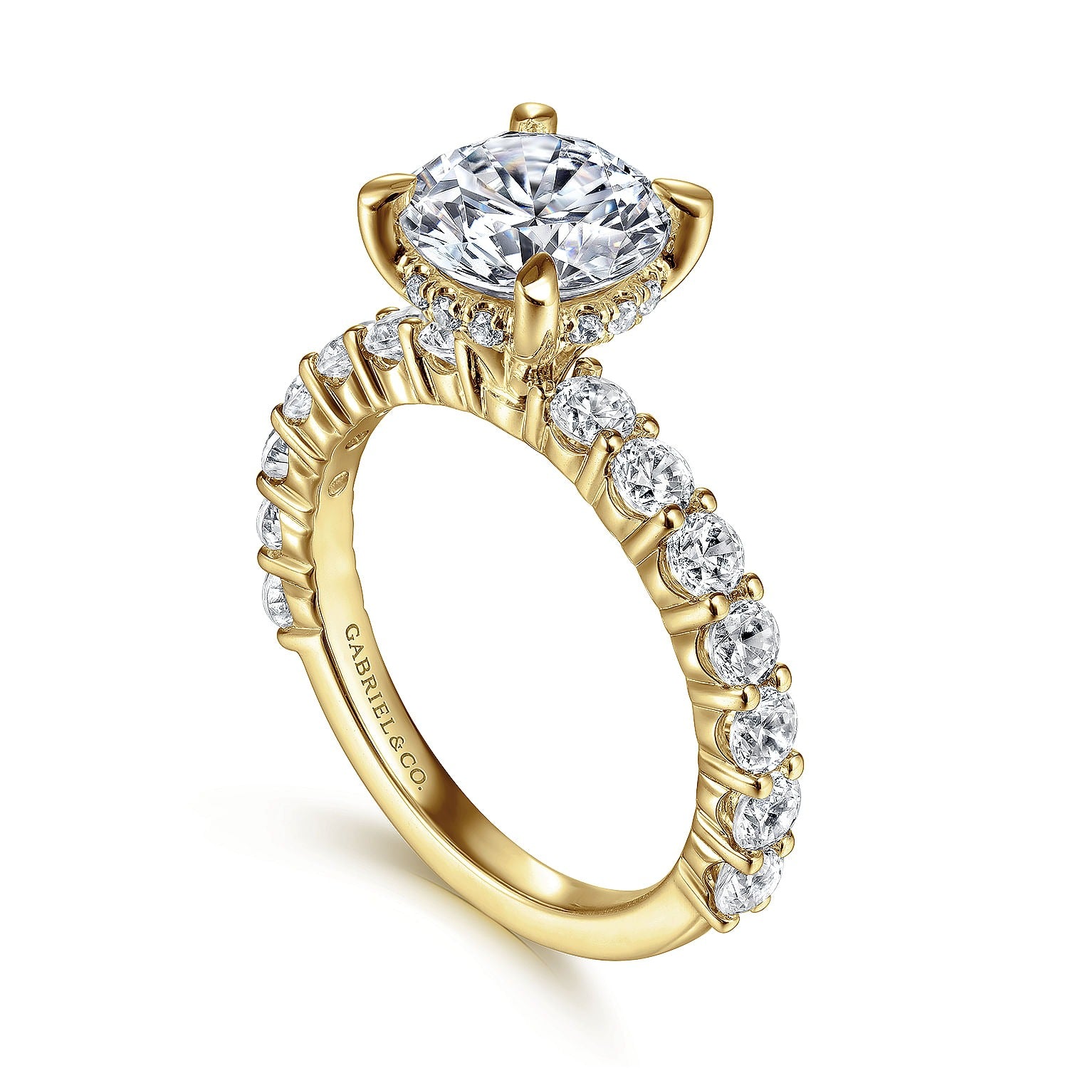 Gabriel & Co. Round Semi-Mount Engagement Ring - Diamond Semi-Mount Rings