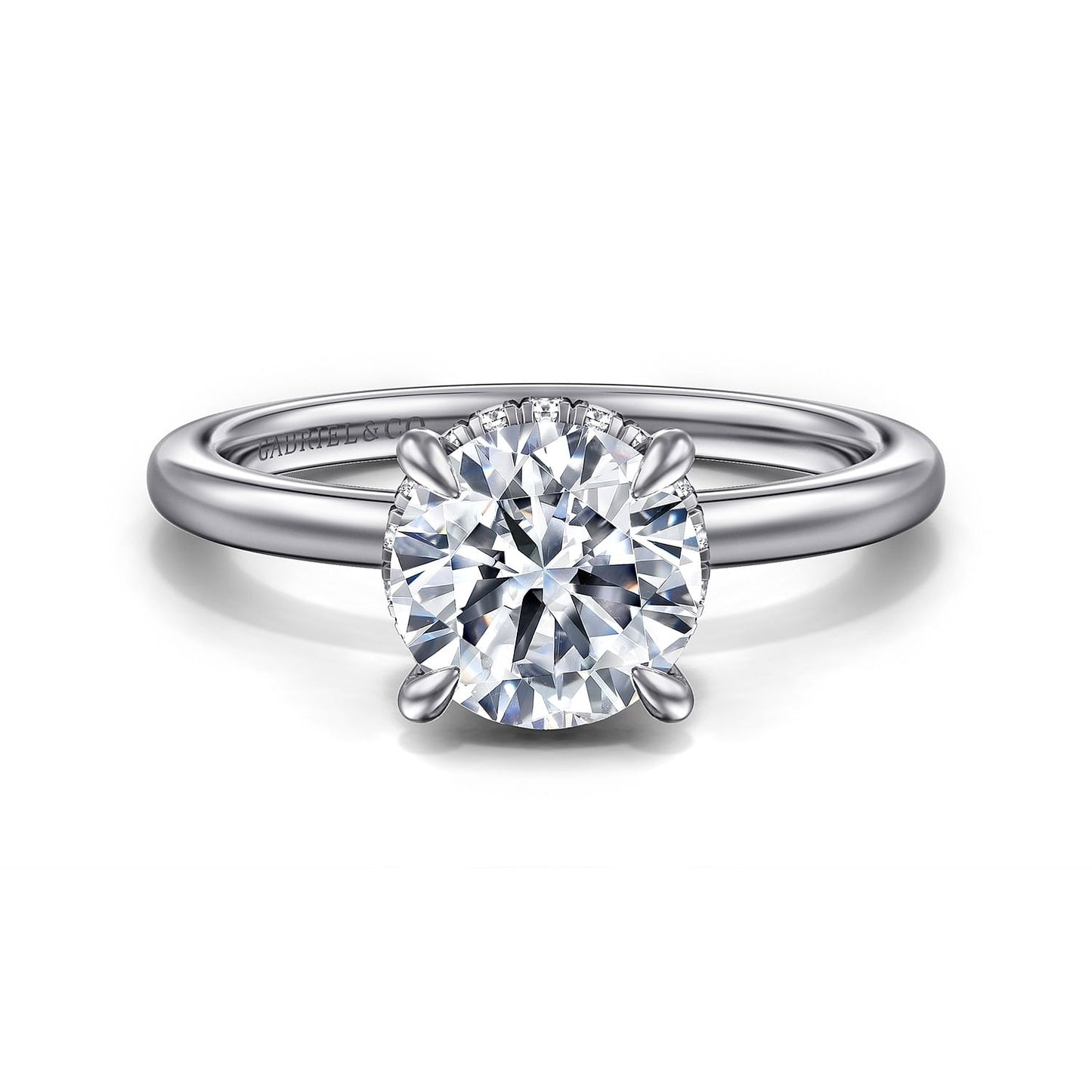 Gabriel & Co. Round Semi-Mount Engagement Ring - Diamond Semi-Mount Rings
