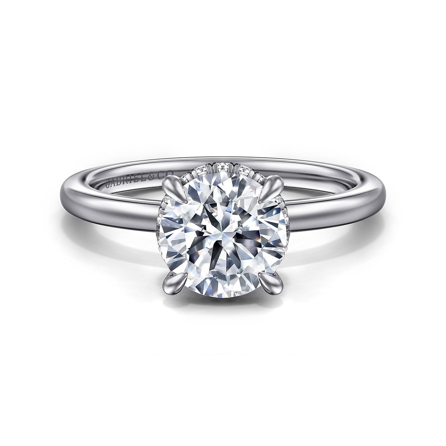 Gabriel & Co. Round Semi-Mount Engagement Ring - Diamond Semi-Mount Rings