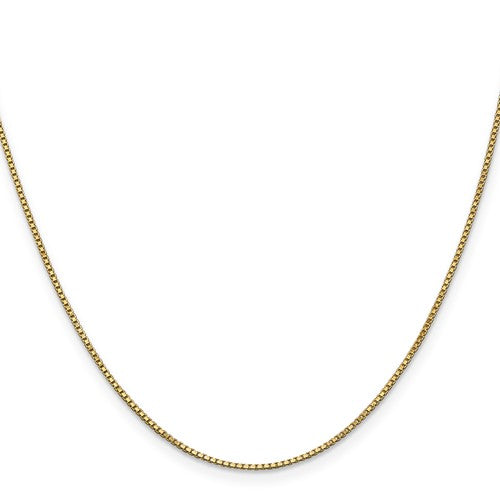 14 Karat Yellow Gold 1mm 18 Inch Box Chain - Gold Chains