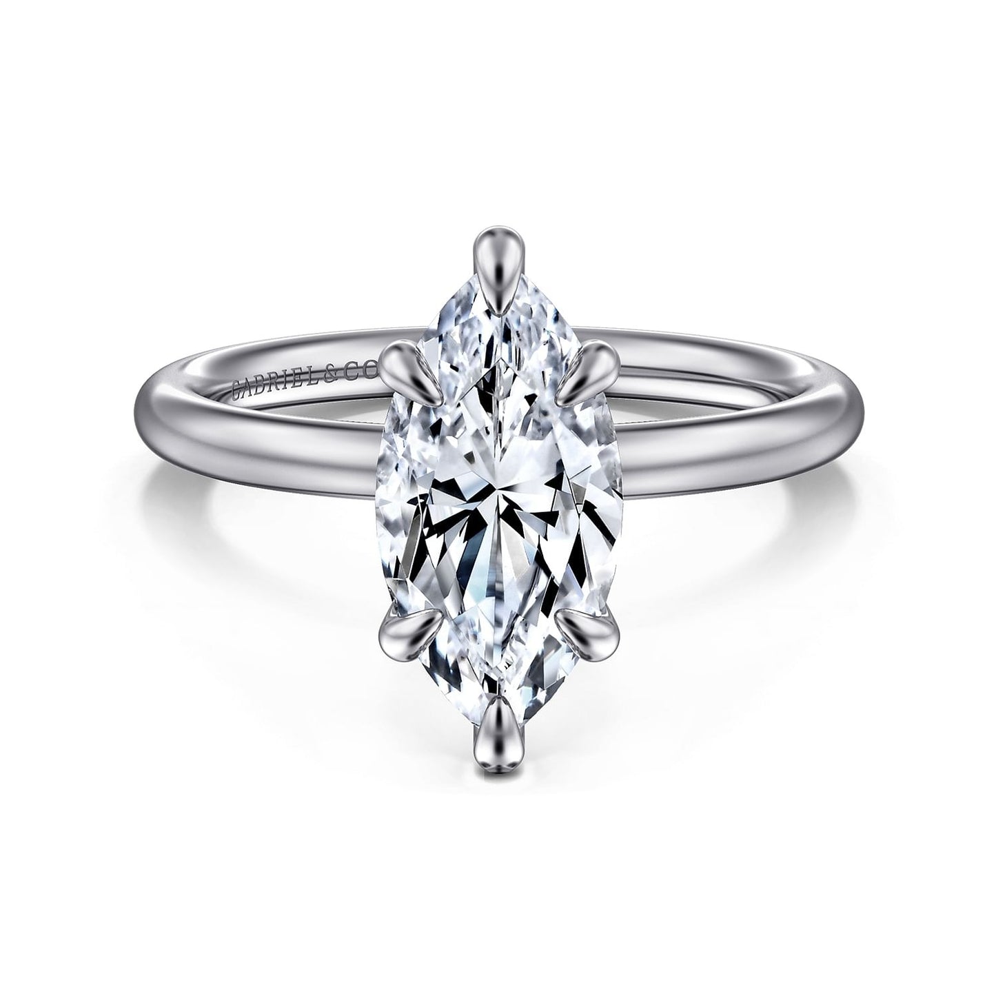 Gabriel & Co. Marquise Solitaire Engagement Ring - Gold Remounts