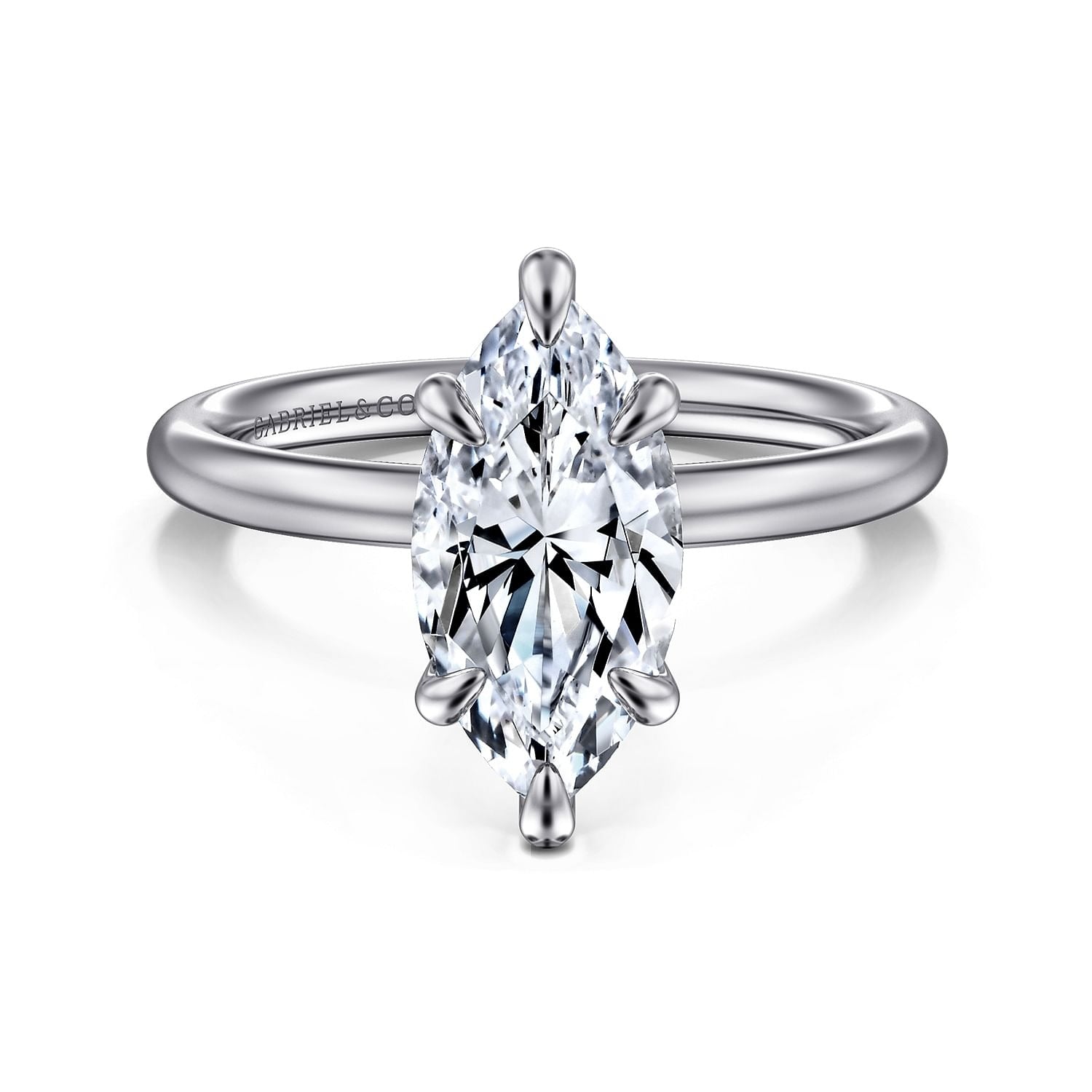 Gabriel & Co. Marquise Solitaire Engagement Ring - Gold Remounts