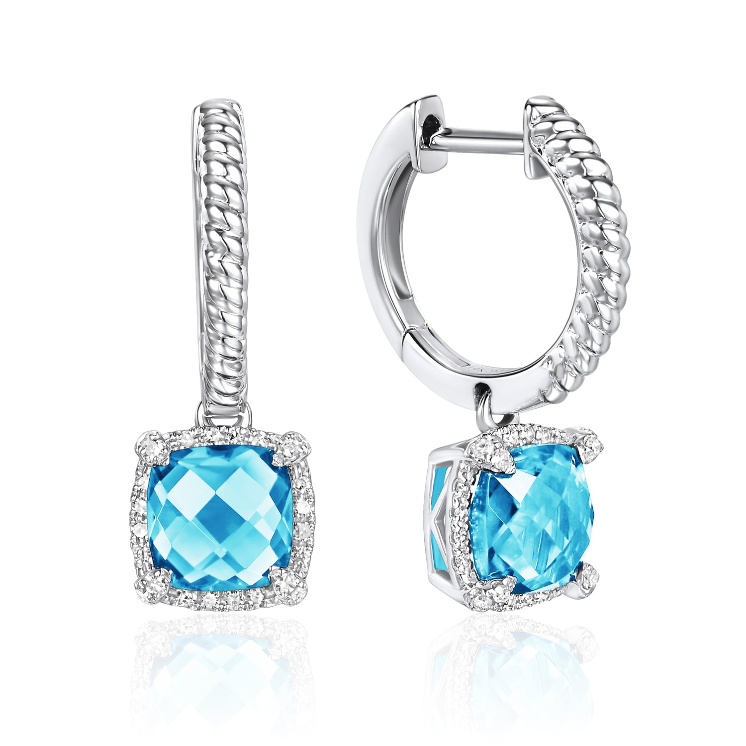 Oval Cut Blue Sapphire Stud Earrings (2.00cttw) AAAAA Quality
