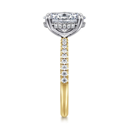 Gabriel & Co. Oval Semi-Mount Engagement Ring