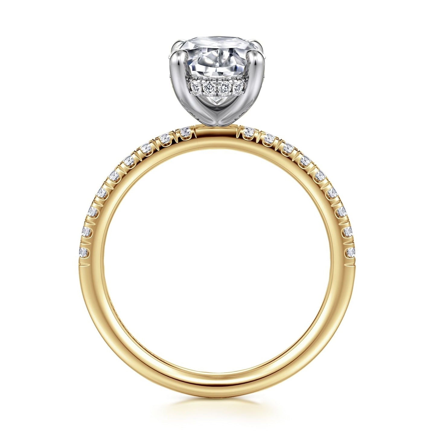 Gabriel & Co. Oval Semi-Mount Engagement Ring