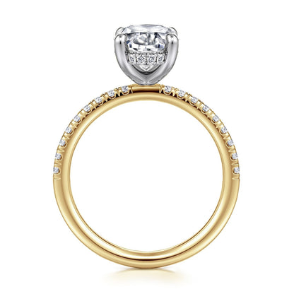Gabriel & Co. Oval Semi-Mount Engagement Ring