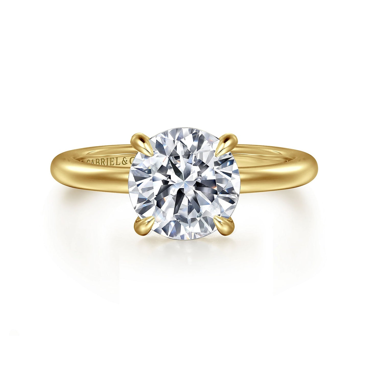 Gabriel & Co. Round Semi-Mount Engagement Ring