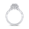 Luminous White Gold Oval Halo Engagement Ring