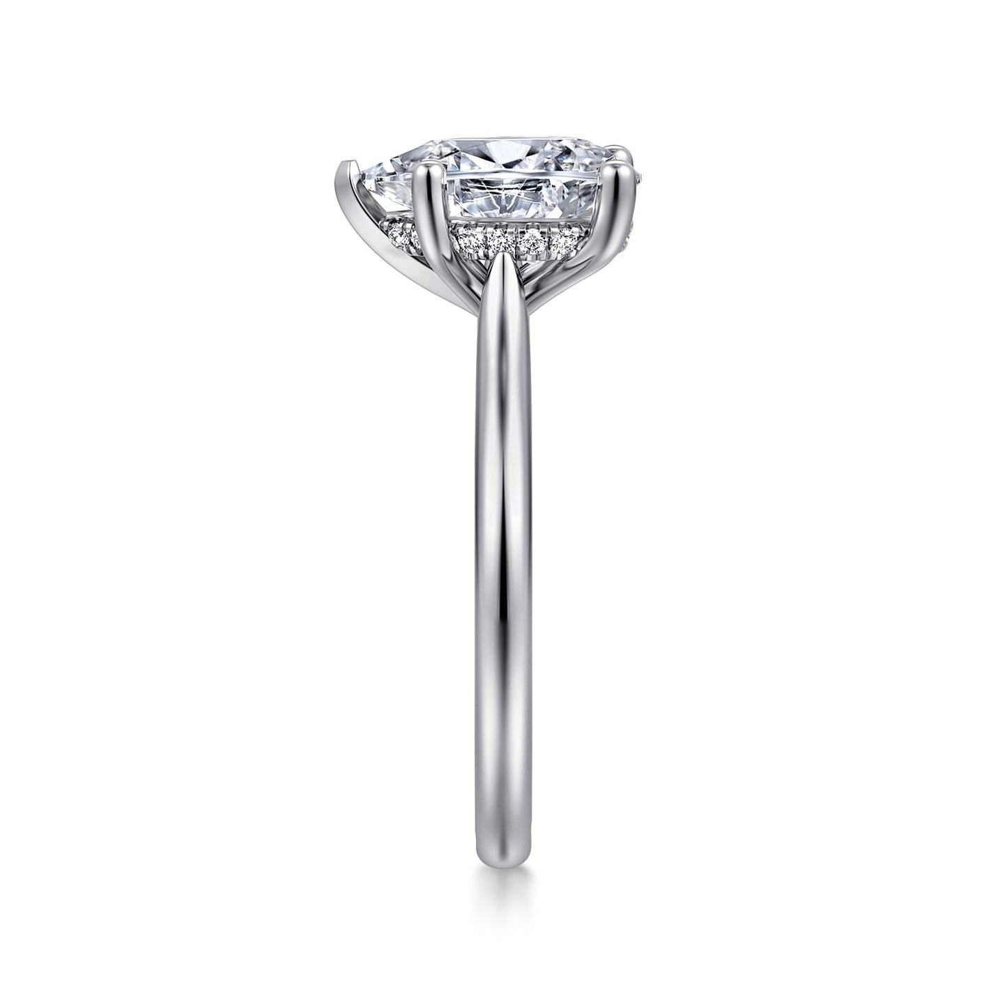 Gabriel & Co. Pear Semi-Mount Engagement Ring - Diamond Semi-Mount Rings