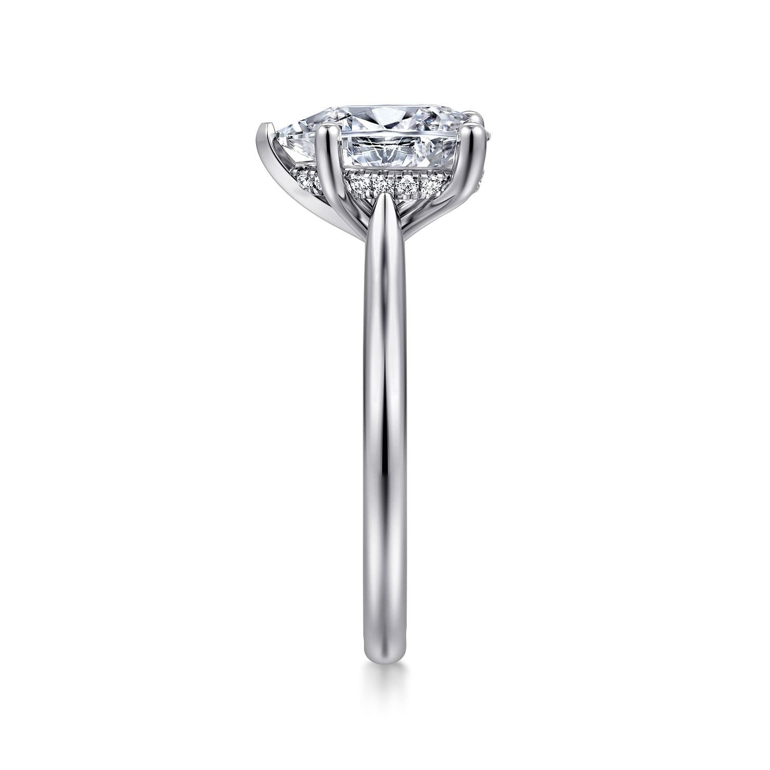 Gabriel & Co. Pear Semi-Mount Engagement Ring - Diamond Semi-Mount Rings