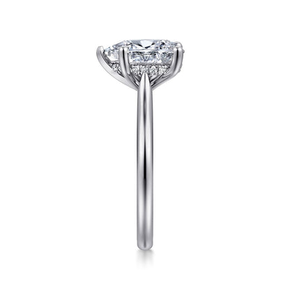 Gabriel & Co. Pear Semi-Mount Engagement Ring - Diamond Semi-Mount Rings