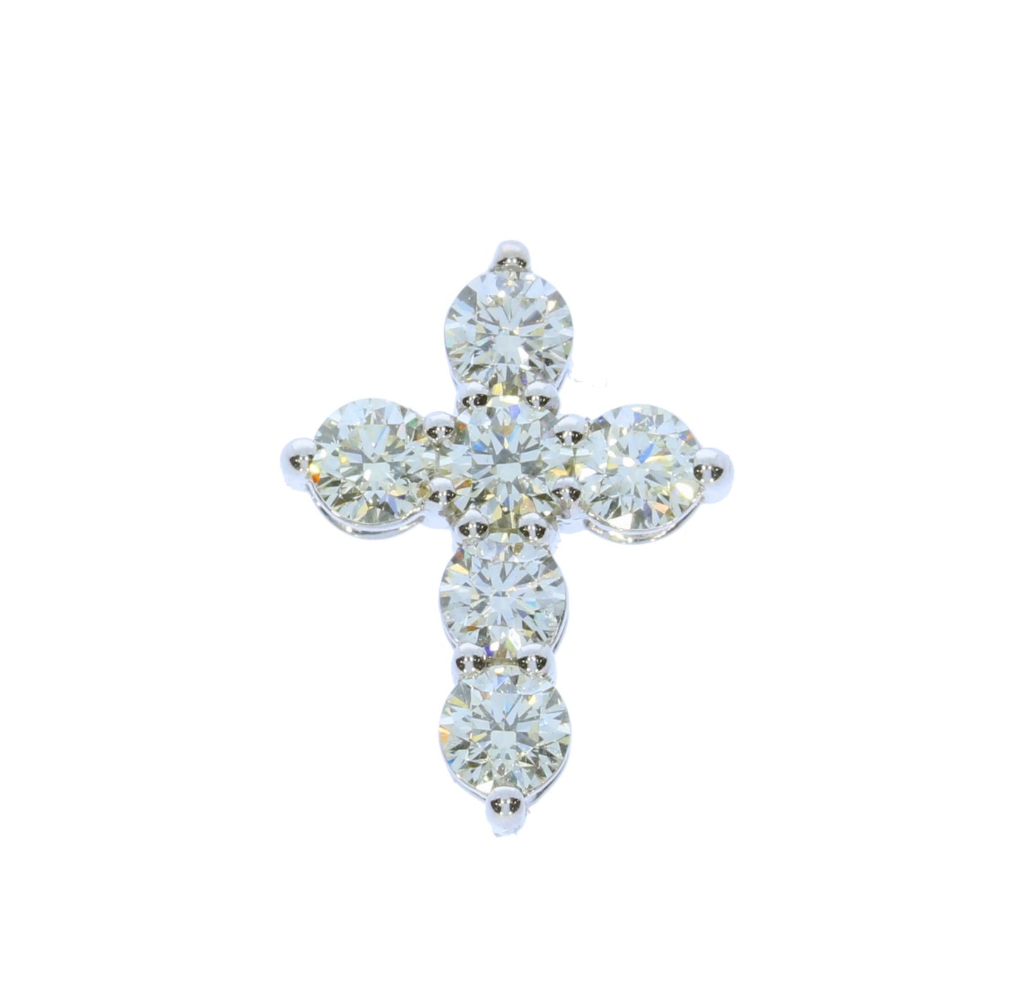 White Gold Diamond Cross Pendant - Diamond Pendants