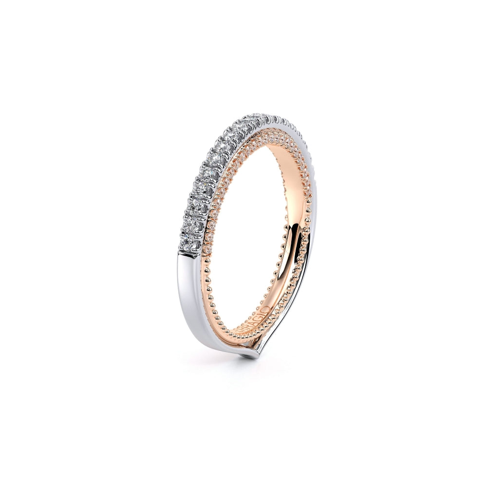 Verragio Couture Collection White And Rose Gold Wedding Band - Diamond Wedding Bands - Women's