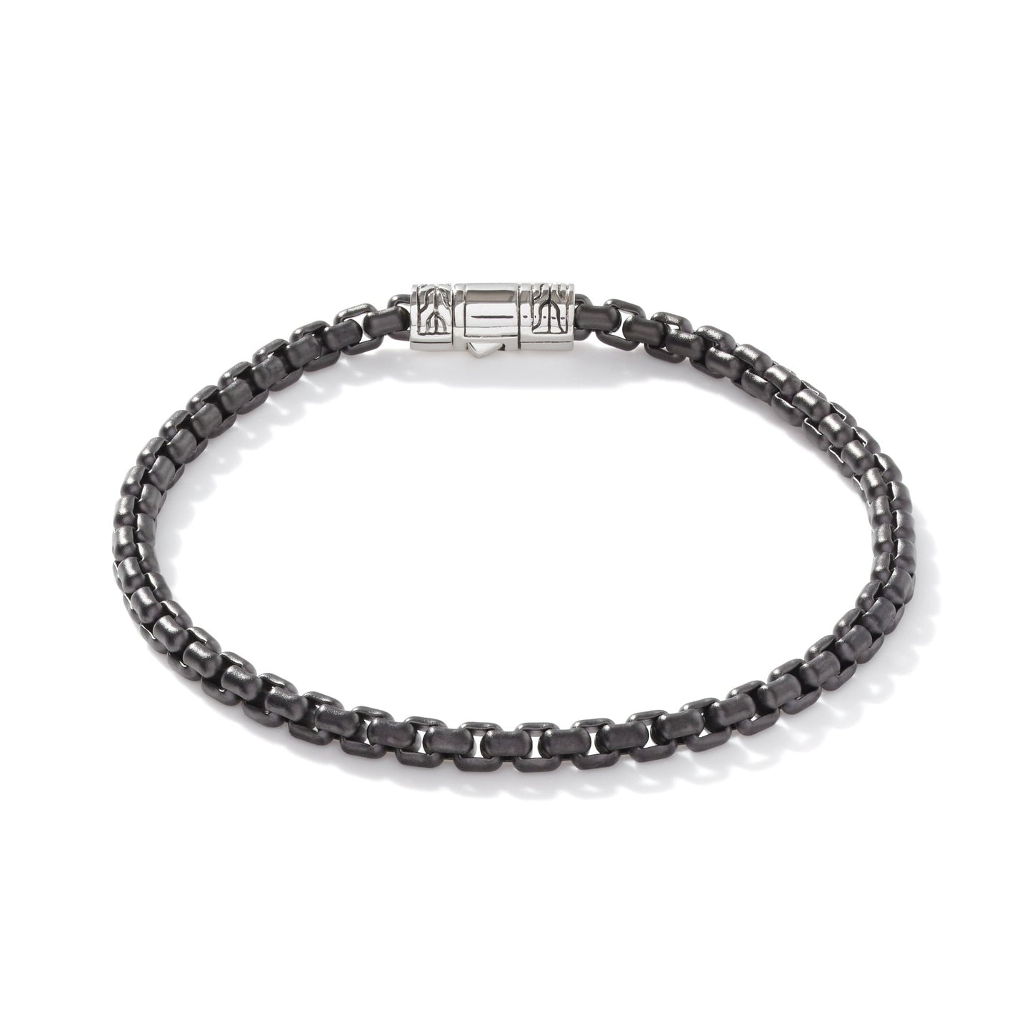 John Hardy Dark Silver Box Chain Bracelet - Silver Bracelets