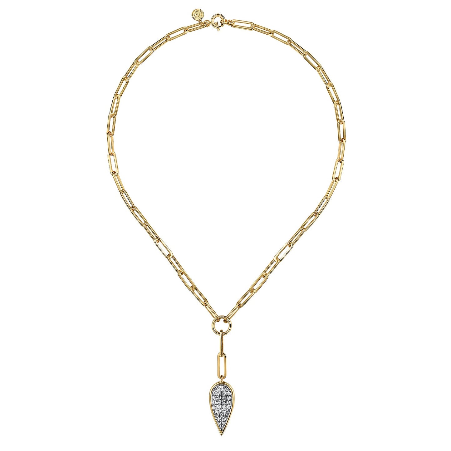 Gabriel & Co. Yellow and White Gold Diamond Necklace - Diamond Necklaces