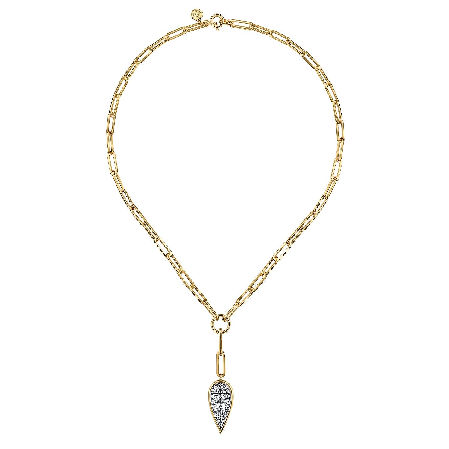 Gabriel & Co. Yellow and White Gold Diamond Necklace - Diamond Necklaces