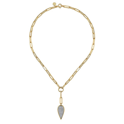 Gabriel & Co. Yellow and White Gold Diamond Necklace - Diamond Necklaces