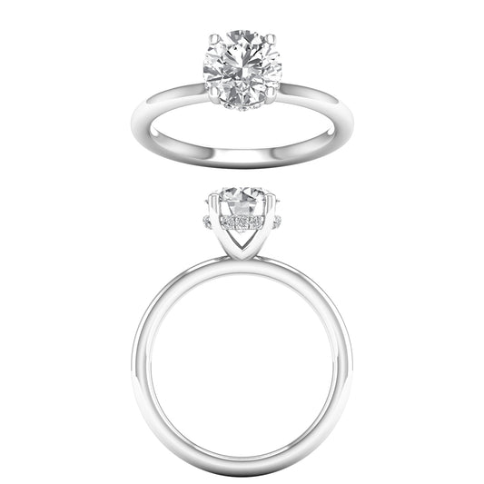 White Gold Laboratory Grown Round Brilliant Diamond Engagement Ring