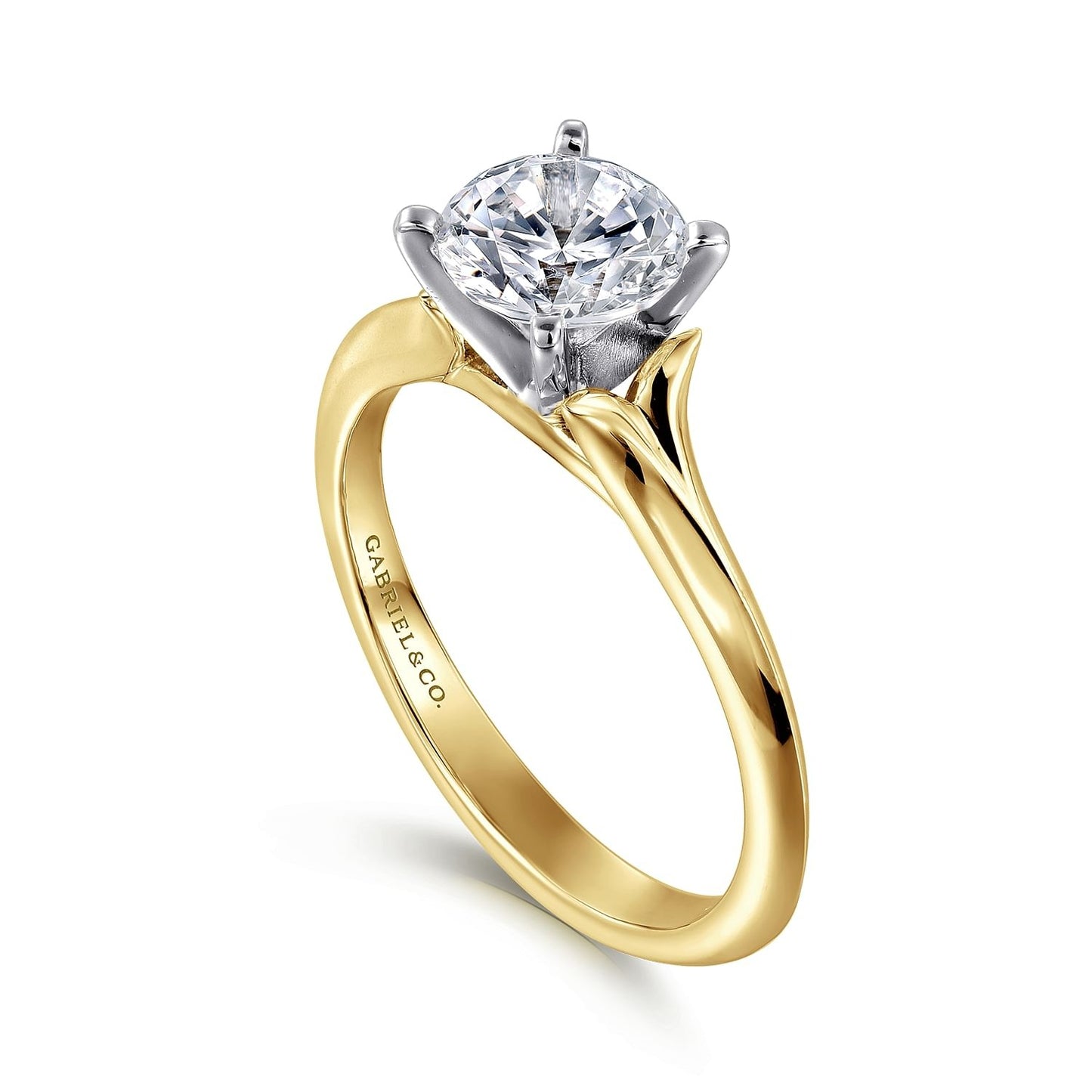 Gabriel & Co. Round Semi-Mount Engagement Ring - Diamond Semi-Mount Rings