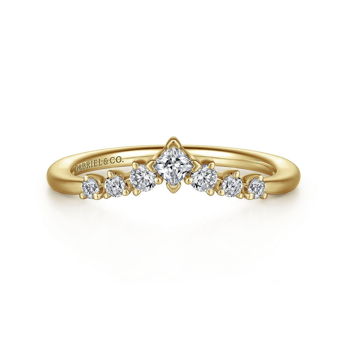 Gabriel & Co. Diamond Curved Band