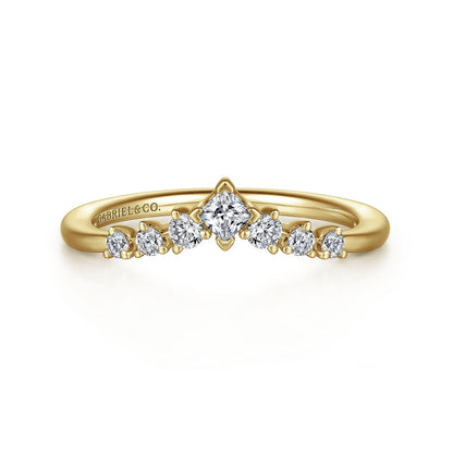 Gabriel & Co. Diamond Curved Band