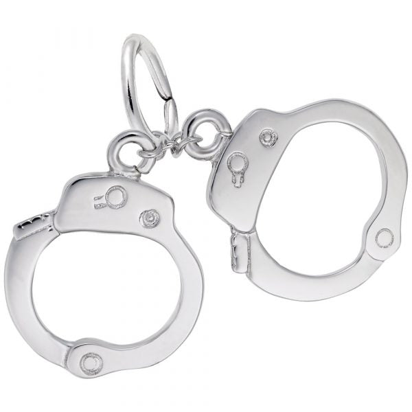 Rembrandy Sterling Silver Handcuffs Charm - Silver Charms