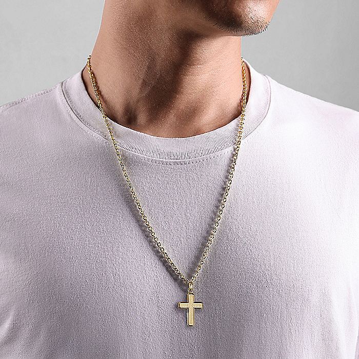 Gabriel & Co. Yellow Gold Pendant - Gents Pendant