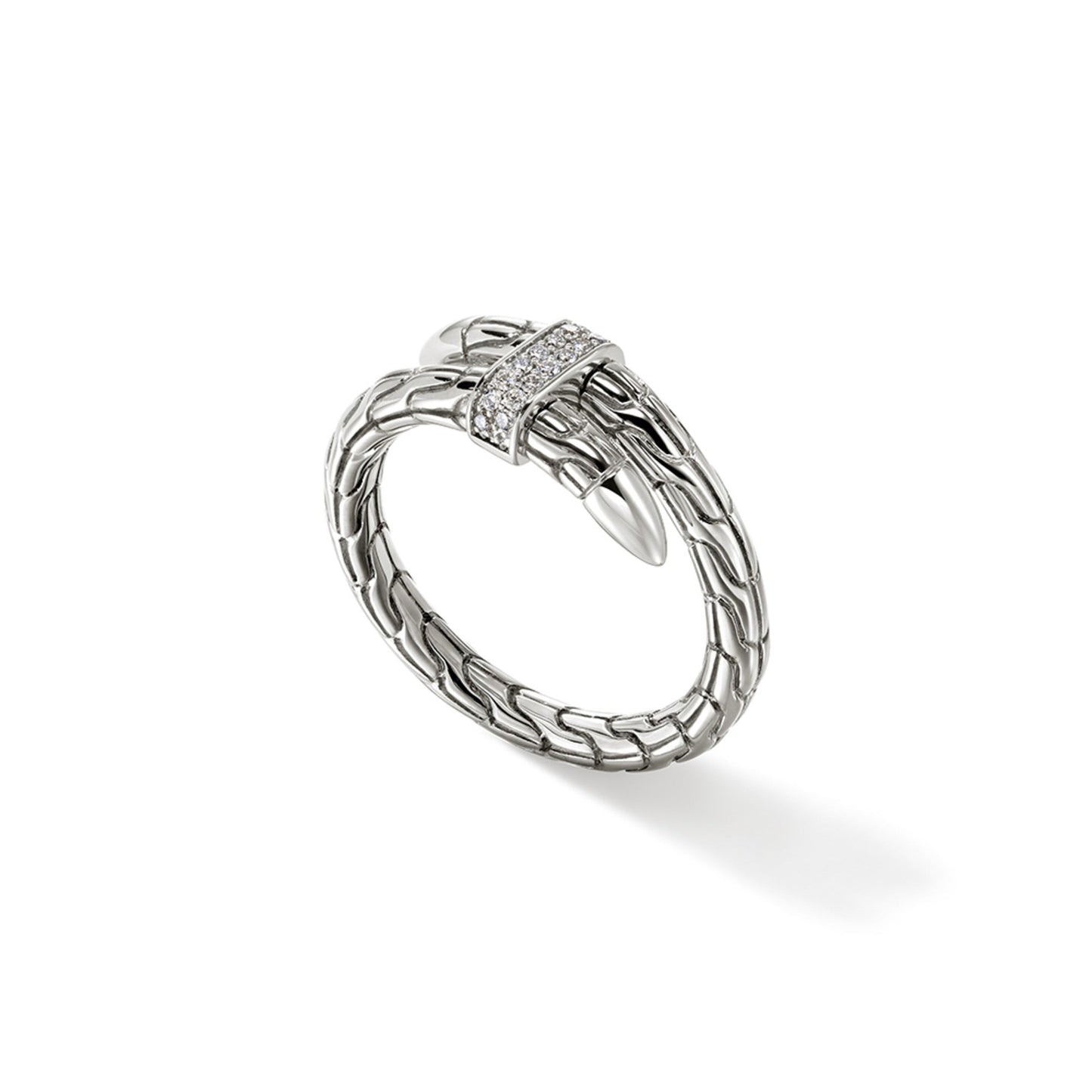 John Hardy Sterling Silver Diamond Spear Ring - Diamond Fashion Rings - Women's
