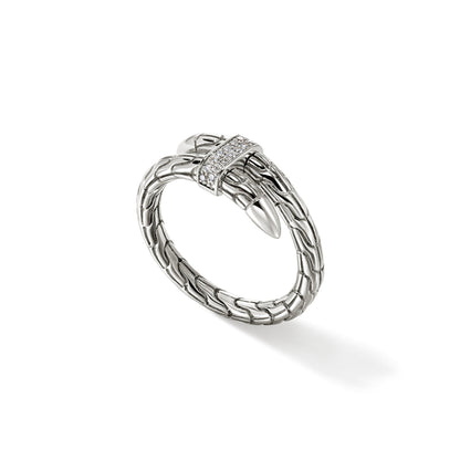 John Hardy Sterling Silver Diamond Spear Ring - Diamond Fashion Rings - Women's