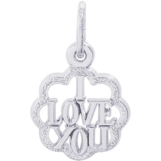 Rembrandt I Love You Charm - Silver Charms