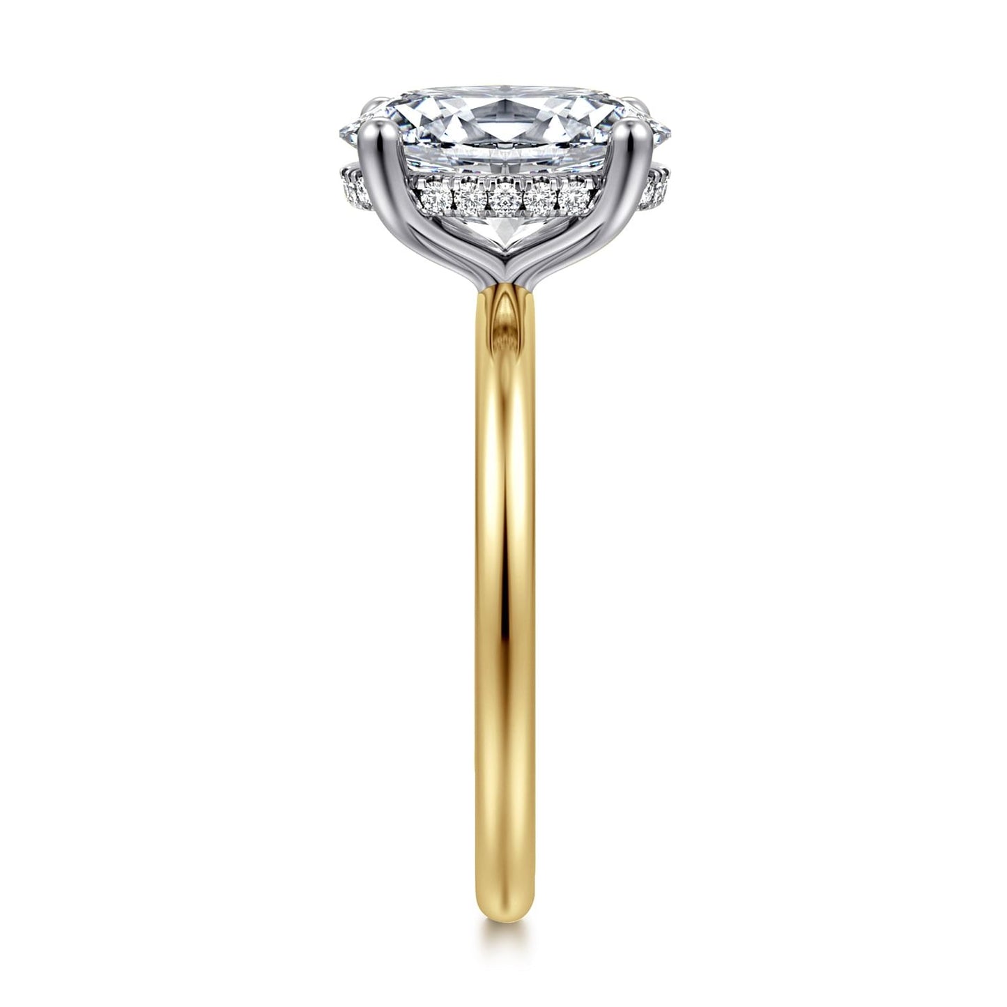 Gabriel & Co. Oval Semi-Mount Engagement Ring - Diamond Semi-Mount Rings