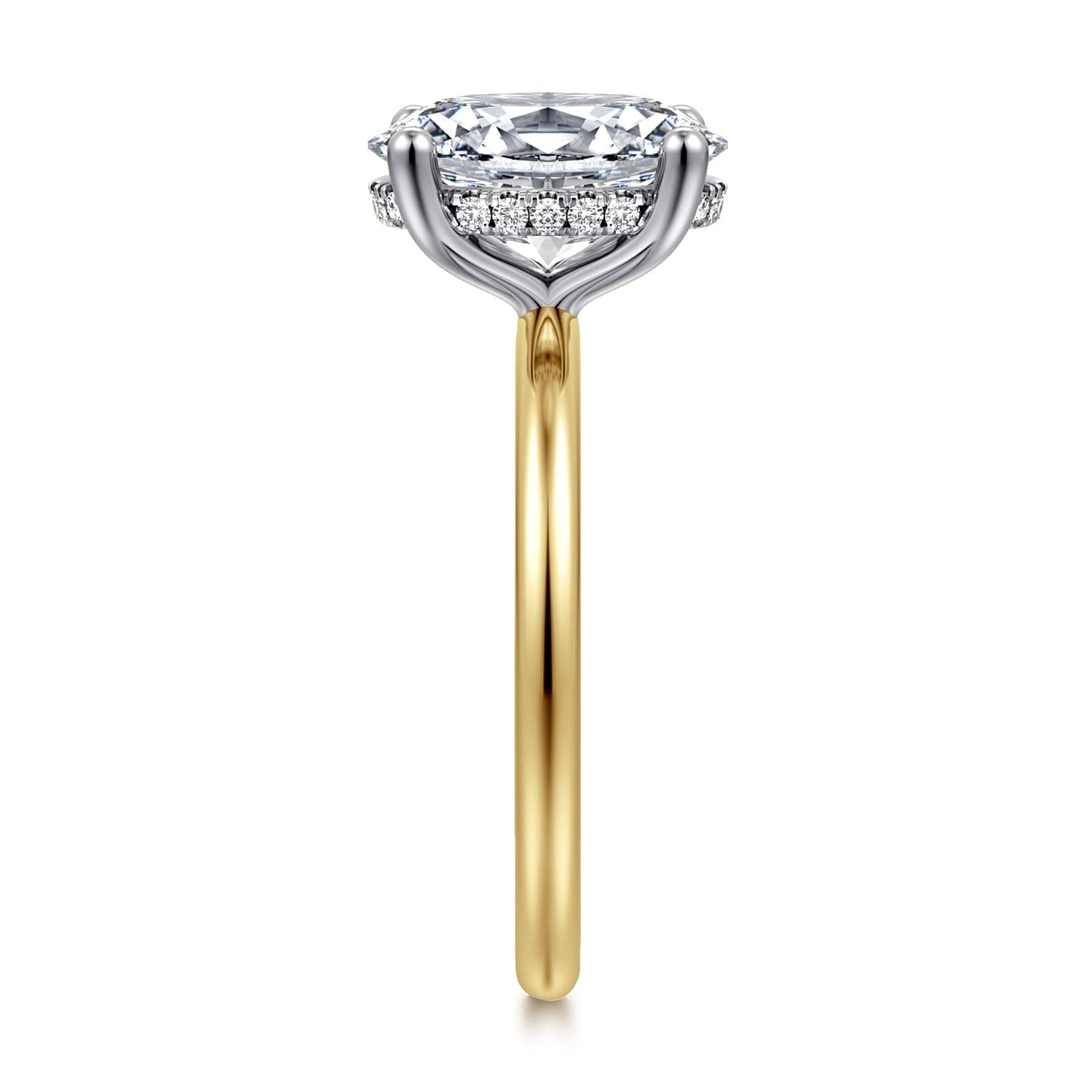 Gabriel & Co. Oval Semi-Mount Engagement Ring - Diamond Semi-Mount Rings