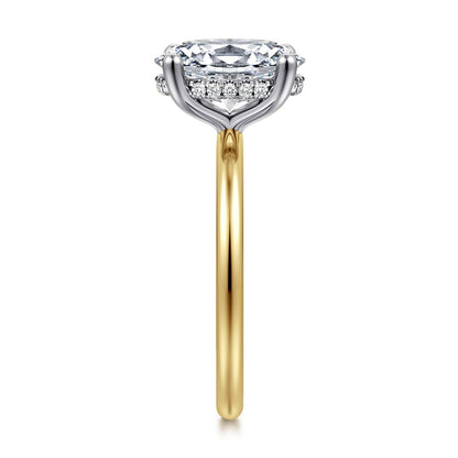 Gabriel & Co. Oval Semi-Mount Engagement Ring - Diamond Semi-Mount Rings