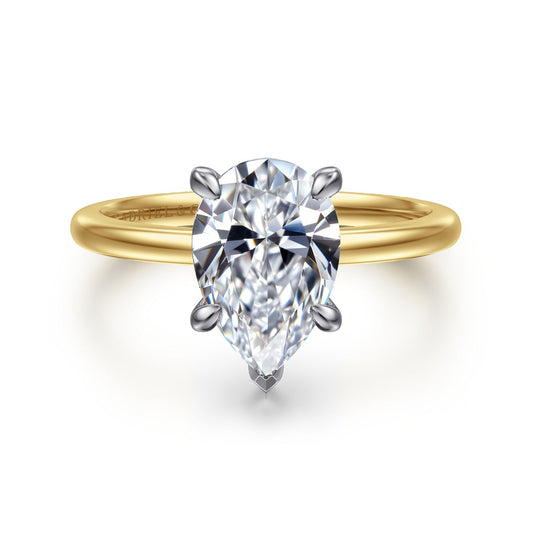 Gabriel & Co. Pear Semi-Mount Engagement Ring