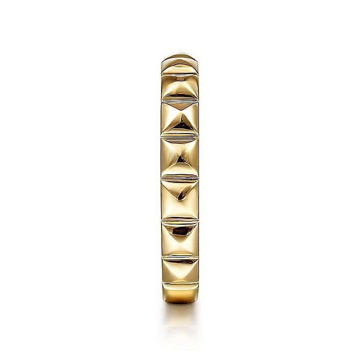 Gabriel & Co. Yellow Gold Pyramid Ring