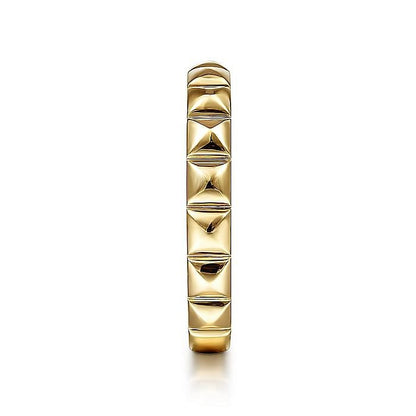 Gabriel & Co. Yellow Gold Pyramid Ring