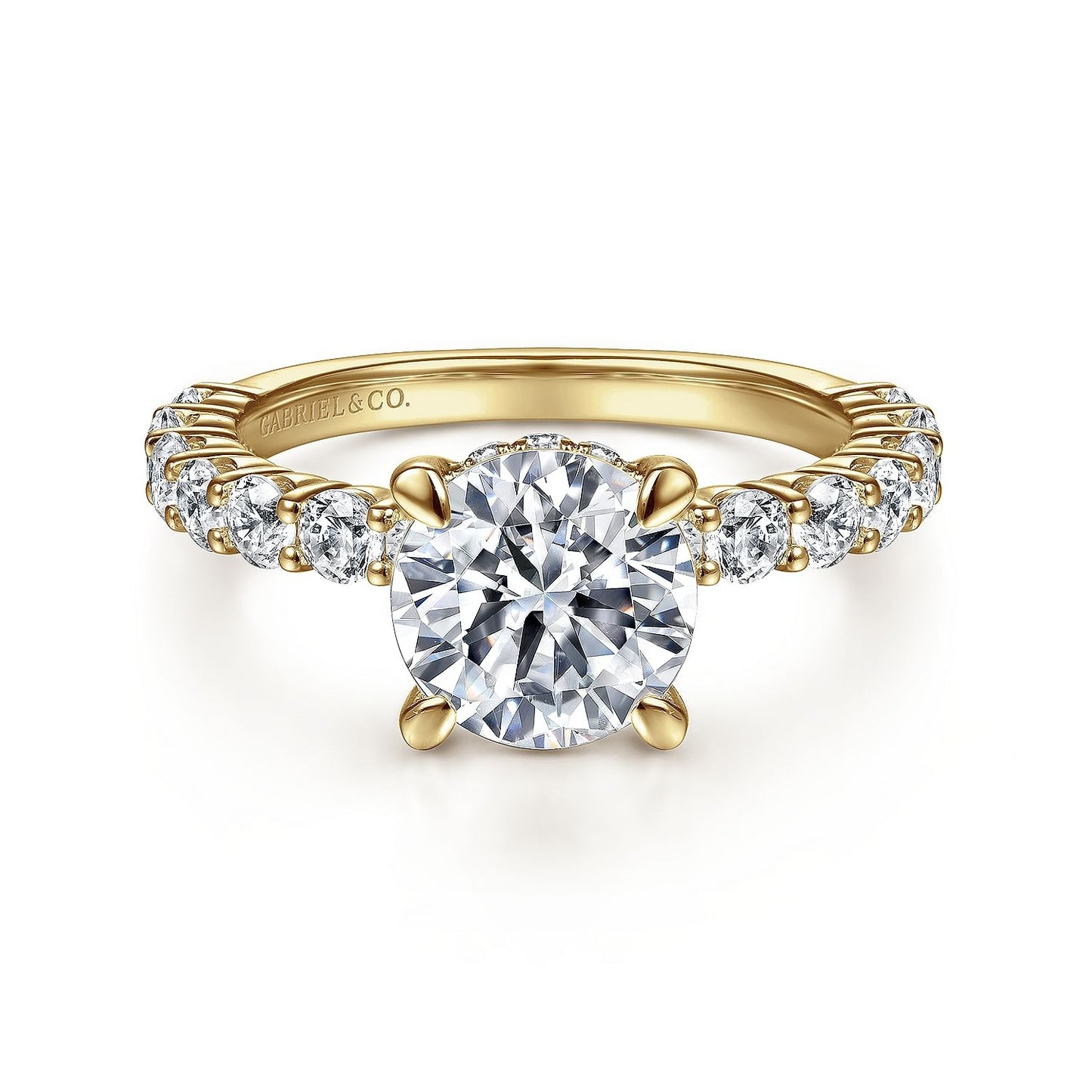 Gabriel & Co. Round Semi-Mount Engagement Ring - Diamond Semi-Mount Rings