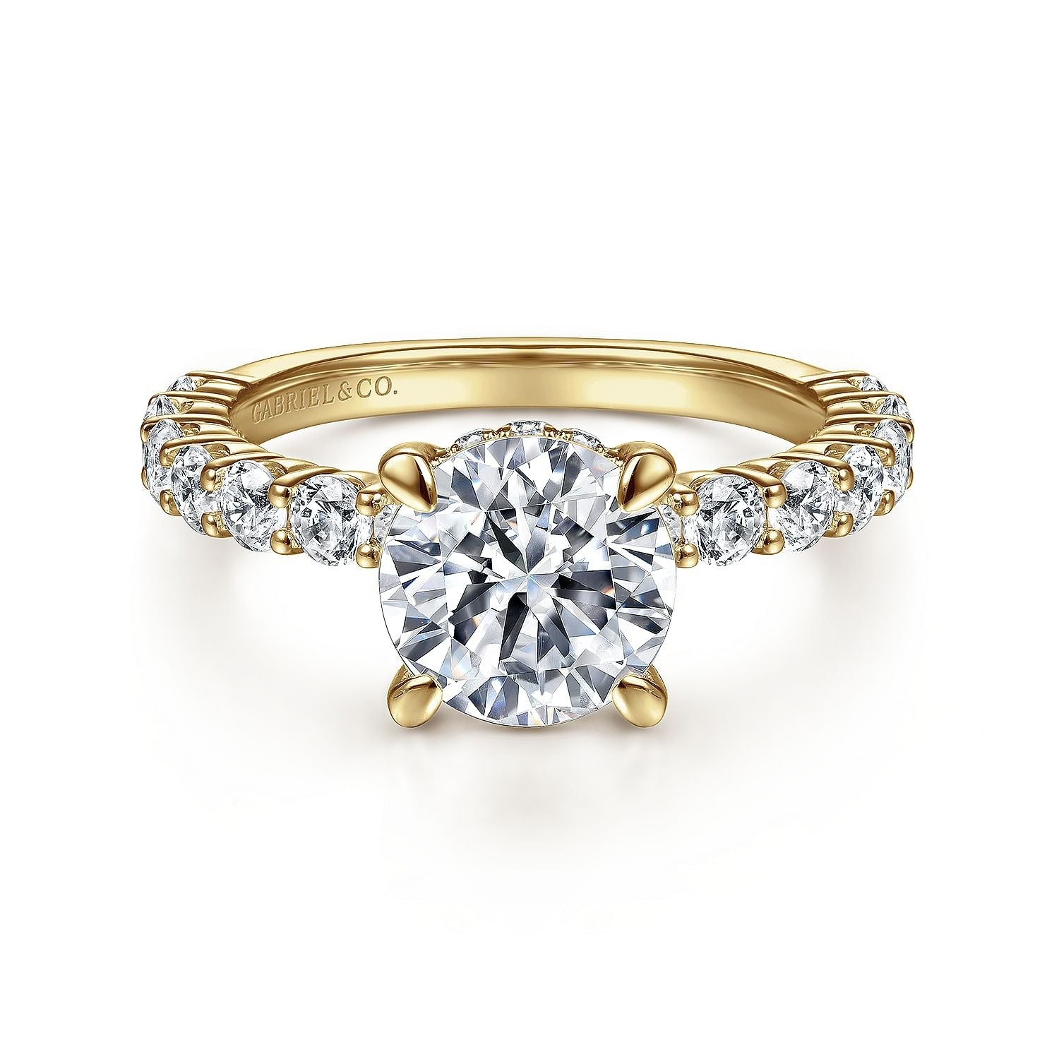 Gabriel & Co. Round Semi-Mount Engagement Ring - Diamond Semi-Mount Rings